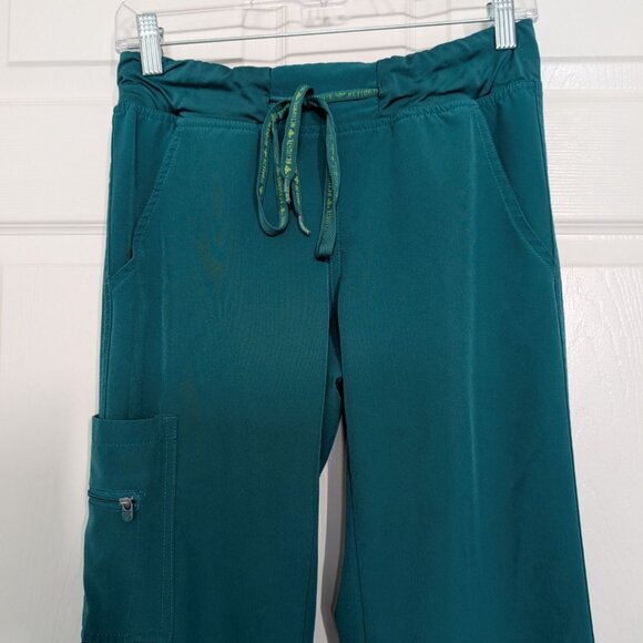 Activate Scrub Pants Womens Size XS Green 4Way Stretch Medical Nurse Tech - Picture 2 of 14